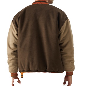 Nouvelle veste de baseball unisexe de haute qualité, veste de style varsity, manches en cuir, tissu long, veste décontractée, veste d'hiver 2026 - Product Image 6