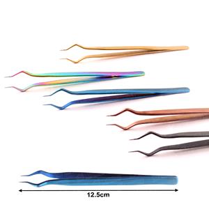 Pince à épiler colorée la plus populaire meilleure vente pince à cils d'isolement réduire la fatigue des mains pour un usage professionnel - Product Image 4