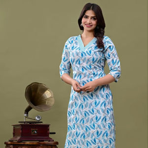 Kurti pakistanais indien de qualité supérieure, design brodé élégant, tunique longue pour femmes pour un usage quotidien - Product Image 1