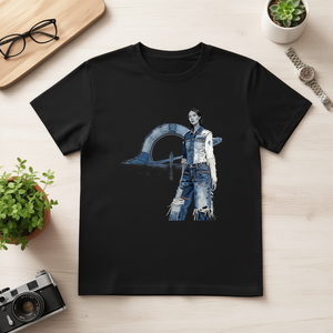 T-Shirt Unisex 100% Cotone 210GSM, Vestibilità Oversize Casual, Stampa Personalizzata Serigrafica di Rose, Stampa DTG, Maglietta Compressa - Product Image 3