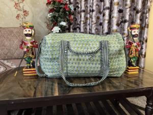 กระเป๋ายิมผ้าฝ้ายบุสองชั้นขนาดใหญ่ใช้งานได้หลากหลายสำหรับกีฬากลางแจ้งและการเดินทางแบบมีซิป - Product Image 3