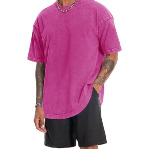 เสื้อยืดโอเวอร์ไซส์สีดำวินเทจแบบย้อมสีเอซิดสำหรับผู้ชาย น้ำหนัก 230 กรัม ผ้าฝ้ายหนานุ่ม ทรงหลวม สไตล์ฤดูร้อน ขายส่งแบบกำหนดเองได้ - Product Image 2