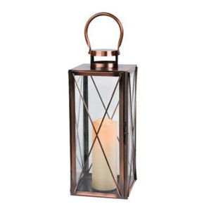 Farol de Vela Hexagonal de Metal Bronce de Alta Calidad, Farol Decorativo de Hierro para Decoración del Hogar y Jardín, Farol de Mesa - Product Image 6