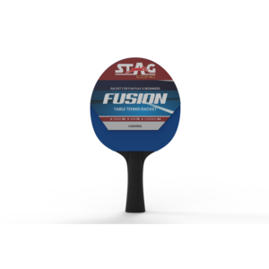 Raquette de tennis de table Stag Iconic Fusion Series, professionnelle, durable, écologique, 13 couches, bois, caoutchouc, picots, fibre de carbone - Product Image 1