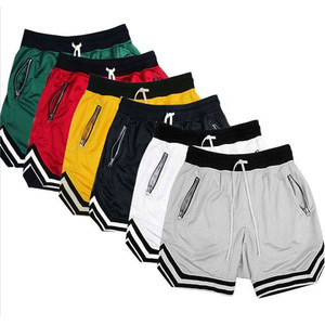 Short de sport de basket-ball d'été pour hommes 100% polyester séchage rapide Anti-rides respirant Hip Hop décontracté vente en gros - Product Image 1