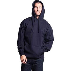 Sudadera con capucha en blanco de algodón 100% de peso pesado para hombre, sudadera Unisex con logotipo personalizado, sudaderas con capucha bordadas con bolsillo de canguro - Product Image 3