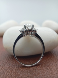 Customizable Trendy Heart 925 Sterling Silver Set VVS Lab Grown Gold 14K/18K Engagement Wedding Diamond Ring for Parties Gifts - Product Image 5