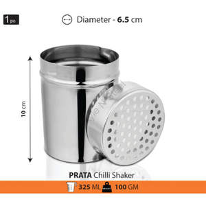 Shaker à piment en acier inoxydable Prata CLASSIC Design élégant et extérieur poli miroir Accessoires de cuisine - Product Image 3