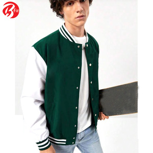 Veste de course pour sports de plein air Meilleur style couvert avec bouton Dernière conception Les hommes portent une veste universitaire de baseball - Product Image 4
