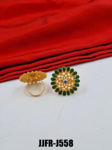 Anillo de dedo de moda de aleación exclusiva para mujer, joyería llamativa de diseñador ajustable, boda, fiesta nupcial, informal, étnico, venta al por mayor - Product Image 5