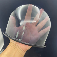 Cloche de présentation transparente en acrylique moderne, personnalisée, lavable, autoportante, à dôme haut, anti-poussière, avec base brillante