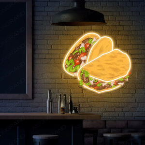 Décoration murale avec design de logo d'entreprise pour magasin personnalisé enseigne lumineuse à LED Tacco enseigne lumineuse publicitaire pour magasin à vendre - Product Image 1