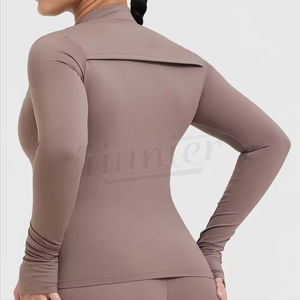 Ropa deportiva para mujer, ropa de entrenamiento, Top corto con cremallera, chaquetas activas con capucha, ropa deportiva, chaquetas para exteriores - Product Image 6