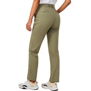 Pantalones de golf personalizados para mujer con ajuste personalizado Estilo Delgado Diseño elástico Material transpirable Opciones Etiquetas Logo bordado - Product Image 3