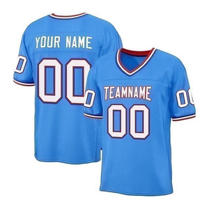 Mejor fabricante de nuevo diseño de tamaño adulto de fútbol americano Jersey transpirable al por mayor Jersey con mangas cortas - Product Image 2