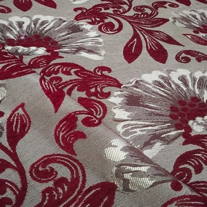 Lujo indio fábrica Jacquard venta al por mayor poliéster sofá tela transpirable tejido hilo teñido para el hogar textil - Product Image 1