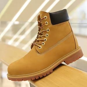 Bottes Chukka d'hiver en cuir de vachette pour hommes, respirantes, à lacets, confortables, anti-odeurs, pour l'escalade en extérieur, collection 2026 - Product Image 1