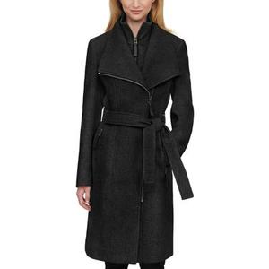 Cappotto Avvolgente con Cintura da Donna Calvin Klein, Grigio, Taglia Piccola - Cappotto Formale Traspirante e Impermeabile con Stampa per Ufficio, Invernale - Product Image 1