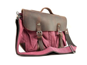 Men's <b>Waxed</b> <b>Canvas</b> and Hardened Leather Laptop <b>Bag</b> & Messenger Stylish Cover for Laptops CLB-0029F - Product Image 2