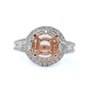 Bague de fiançailles et de mariage classique en or rose massif 18 carats de haute qualité avec diamant naturel serti à griffes de 0,72 ct pour femme, fabriquée en Chine - Product Image 1