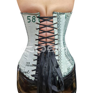 Top Corset Sexy con Estampado de Dinero, Estilo Vintage Y2K, Bustier con Estampado de Billetes de Dólar para Mujer, Body Shaper sin Tirantes, Corset de Moda - Product Image 6