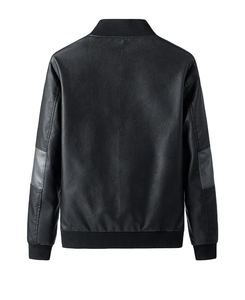 Ventes directes d'usine Vestes en cuir véritable pour hommes Toile Col montant Logo frontal Respirant à capuche Mode d'hiver - Product Image 2