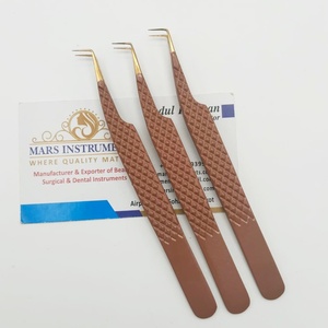 Pinzas de acero inclinadas de 90 grados, agarre de punta de fibra de precisión para extensiones de pestañas de mega volumen, pinzas de fibra de mega volumen delgadas - Product Image 6