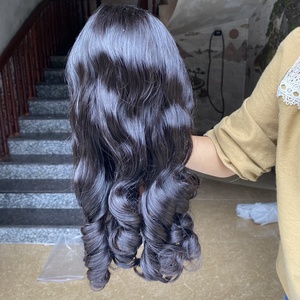 Perruques de cheveux humains crépus bouclés pour femmes noires, perruque de dentelle pleine crépue bouclée, perruque de dentelle pleine vierge crépue bouclée, vente en gros - Product Image 5