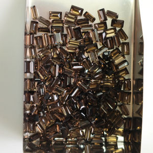 ควอตซ์สโมคกี้ธรรมชาติ 5x3 มม. ทรงบาแกตต์เจียระไนแบบสเต็ปคัท คุณภาพดีที่สุด สำหรับทำเครื่องประดับ - Product Image 4