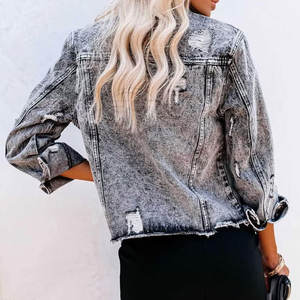 Veste en jean pour femme en toile tricotée respirante à séchage rapide, écologique et légère pour la vente en ligne - Product Image 2