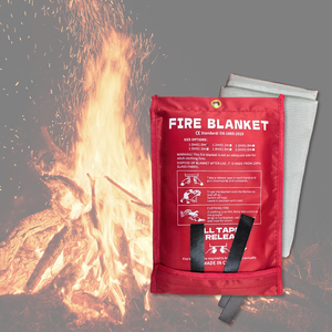 Couverture ignifuge en fibre de verre, plusieurs tailles, efficace, résistante à la chaleur, résistance aux températures élevées, pour les urgences - Product Image 6