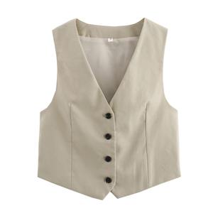 Nuevo conjunto de dos piezas de verano para mujer, chaleco informal de Color sólido, chaqueta y pantalones cortos, traje de dos piezas elegante de calle para mujer - Product Image 3