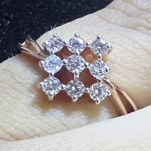 แหวนเพชรทอง14K 18K สุดหรูสำหรับผู้หญิงดีไซน์เครื่องประดับแท้ - Product Image 2