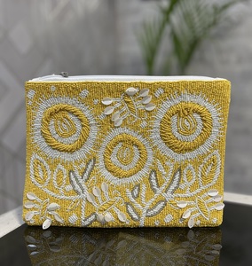 À la mode dames grande capacité jeu jour sac à main multicolore perlé décoratif sac à main imperméable coton sac de soirée - Product Image 1