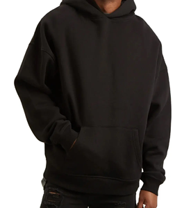 Sweats à capuche en polaire solide coupe-vent pour hommes 100% coton Fabriqué au Pakistan Tissage tricoté Technique lavée Respirant - Product Image 6