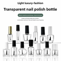 Flacon compte-gouttes en verre dépoli transparent ambré pour huiles essentielles 2ml-20ml, flacon de sérum avec bouchon applicateur, emballage cosmétique vide en vrac pour vernis à ongles