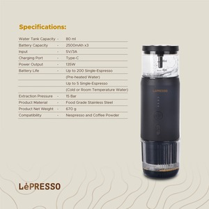 Machine à espresso portable LePresso - Product Image 2
