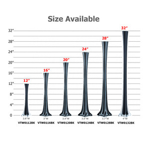 VTW0112BK - Florero Negro Torre Eiffel - 12 pulgadas - Product Image 4