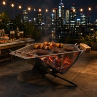 Petit barbecue portable au charbon de bois pour jardin, foyer extérieur, cuisson en plein air, vente en gros