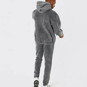 Bon marché, survêtement lavé à l'acide imprimé lourd, survêtement de rue à la mode de style unique, survêtement lavé à l'acide - Product Image 5