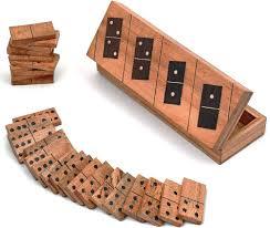 Boîte de domino en bois de pin faite à la main avec un design unique pour les enfants été hiver automne printemps jouant - Product Image 4