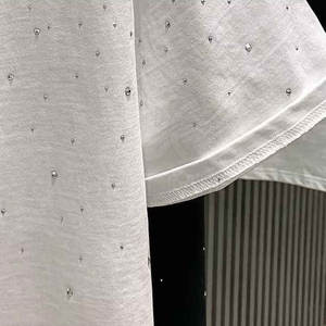 T-shirt strass pour femmes été nouveau style t-shirts vêtements décontractés 2025 - Product Image 3