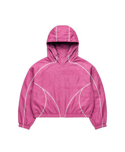 Conjunto Deportivo Cortavientos 100% Nailon de 2 Piezas, Pantalón con Cordón y Chaqueta con Capucha, Paneles con Líneas Reflectantes, Chándal Cortavientos para Trabajo - Product Image 4