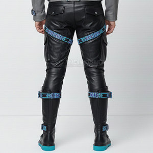 ชุดแข่งรถมอเตอร์ไซค์หนังแท้ พร้อมหัวเข็มขัด สำหรับผู้ชาย ทนทาน วัสดุพรีเมียม ปรับขนาดได้ ระบายอากาศได้ดี - Product Image 5