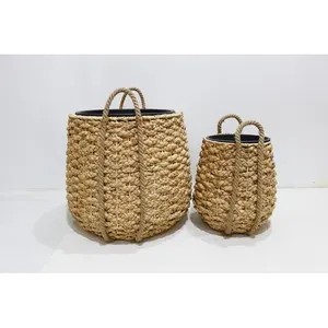 Việt Nam Handmade Planter Với Xử Lý Nước Hyacinth Wicker Planter Nồi Vườn Khung Sắt Giá Tốt Cho Bán