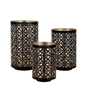 Nuevo soporte votivo de Metal de hierro decorativo de dos tonos para el hogar, decoración de mesa de Navidad y Pascua para bodas y velas votivas - Product Image 1