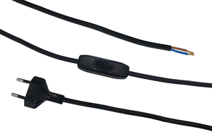 Cavo di collegamento da 1,5 m con interruttore di ingresso nero (ALG 46/020) - Product Image 1