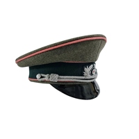 Casquette/Chapeau à visière en dentelle allemande Heer de haute qualité, de la Seconde Guerre mondiale, avec broderie personnalisée à la main, reproduction ajustable pour reconstitutions historiques