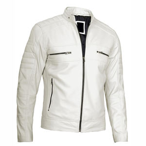 Veste en cuir d'hiver pour hommes de haute qualité Logo personnalisé couleur et taille avec tissu de toile de revêtement chaud - Product Image 4