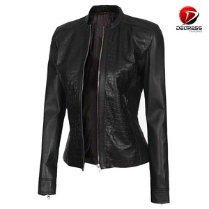 2025 personnalisé élégant dames en cuir véritable moto veste XL taille nouveau prix pas cher - Product Image 6